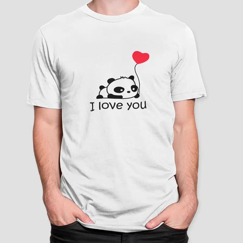 Polera Estampada para pareja Osito