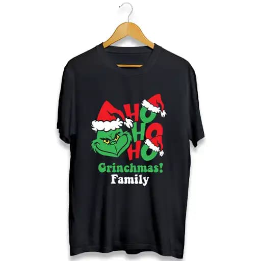 Polera Grinchmas Navidad Negro Family