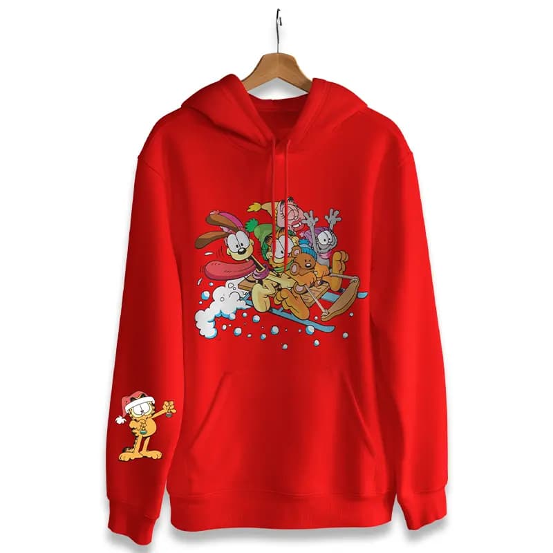 Polerón Garfield Navidad Rojo