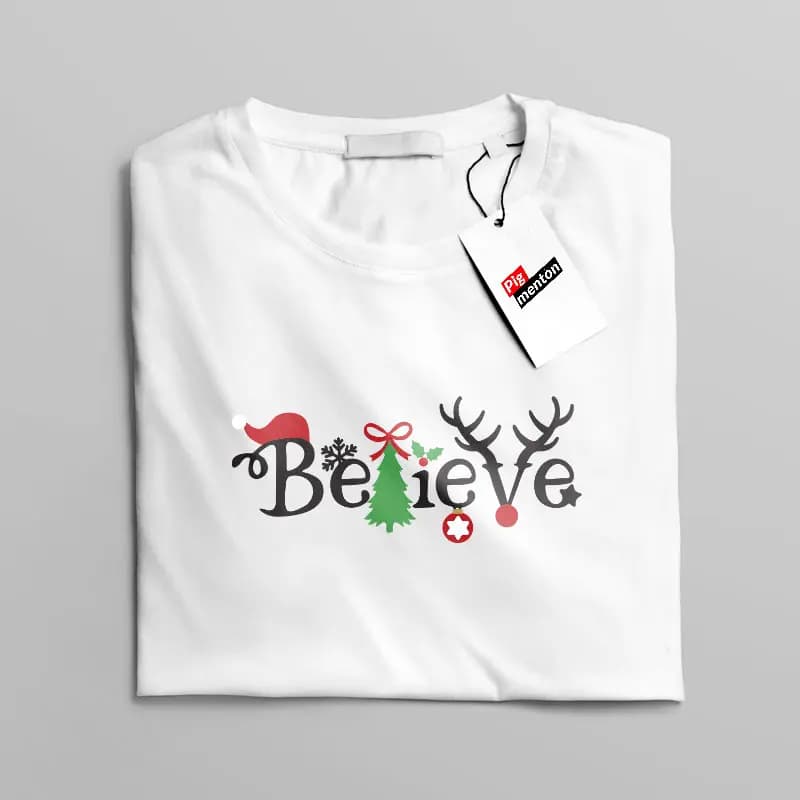 Polera Navidad Believe