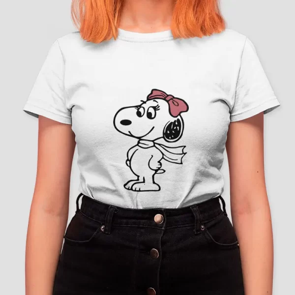 Polera estampada para pareja de Snoopy